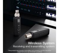 Professional UHF Wireless Microphone System High Performance Transmitter and Receiver with Auto Frequency Pairing Dual Mode Switching Crystal Clear Sound for Stage Performances