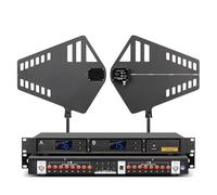 Professional UHF Wireless Microphone System with Antenna Distribution, 16 Channels, Low Noise, for Stage and Wedding Events