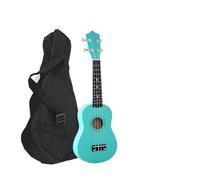Professional Uke 21-inch All-wood Ukulele With Black Oxford Cloth Backpack Small Guitar(Mint green)