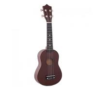 Professional Uke 21 Inch Treble Ukulele 12 Frets Hawaii Four String Guitar with String and Pick(Coffee)