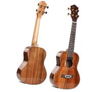 Professional Uke 24-inch Acacia Wood All-solid Ukulele Hawaiian Small Wooden Guitar Learning To Play Musical Instruments