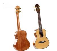 Professional Uke All-solid Spruce Mahogany Ukulele Hawaiian Small Acoustic Guitar 24/26 Inches(26)