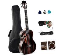 Professional Uke Guitar Caramel Ebony Alto Ukulele 30 Inch Wooden LCD Color Display Electric Ukulele Kit Beginner Guitar Starter Kit