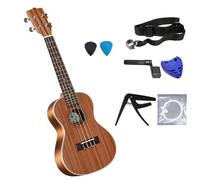 Professional Ukulele 21/23/26 Inch Sapele Wood Body Rosewood Fretboard Ukulele Concert Ukelele Guitar For Music Beginner (Color : 23 inch)