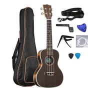Professional Ukulele 21/23 Inches 18 Frets Concert Tenor Ukulele Rosewood Body Ukelele With Accessories (Color : 21 inch)
