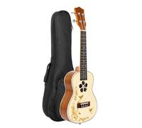 Professional Ukulele 23 Inch Concert Ukulele Solid Spruce Ukelele With Bag Ukelele Strap Tuner String Picks Capo Sand Shaker