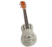 Professional Ukulele 24 Inch Concert F Hole Ukulele Chrome Plated Metal Body Resonator Ukuleles With Hard Case