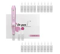 Professional Ultima M7 Wireless Microneedling Pen, Authentic Electric Microneedling Machine Micro Auto Derma Roller Skincare Tool, with Replacement Cartridges 12Pin (0.25mm) X12 & 36Pin (0.25mm) X10