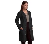 Professional Unisex Lab Coat for Men and Women, Multiple Pockets, Classic Fit, Snap Closing, 40" Length (Black, XL)