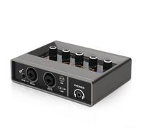Professional USB Audio Interface, ABS, 16-Bit/48kHz | Touch Control, Zero-Latency Monitoring, 48V Power for Music Recording, Podcasting, Live Streaming