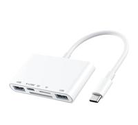 Professional USB C Adapter Hub with Card Reader, USB a Ports, PD15W Fast for Content Creation C Adapter Hub with Card Reader