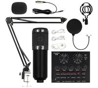 Professional Usb Microphone - Bm800 Studio Recording Streaming Bundle, Condenser with Boom Arm, Filter, Shock Mount | Complete Podcast Equipment Kit for Pc, Laptop, Home Studio, Gamers, Vocali