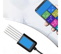 Professional USB Soil Analysis Tool for Farming, Measures pH NPK Moisture Temperature Conductivity, IP68 Stainless Steel Probe(D)
