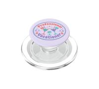 Professional Vacationer Retro Tropical Cocktail Beach PopSockets PopGrip for MagSafe