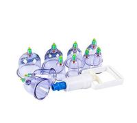 Professional Vacuum Cupping Therapy - 10 Vacuum Air Suction Cups with Pumping Handle,Chinese Medicine Pistol Equipment (10Pcs/Set)