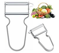 Professional Vegetable Peeler, Aluminium Handle, Stainless Steel Blade, Metal