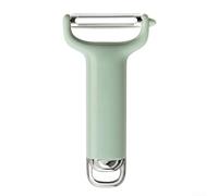 Professional Vegetable Peeler with Rotatable Blades - Rustproof Stainless Steel Fruit Peeler - Built-in Potato Eye Remover - Comfortable Grip for Left Right Hand - 15x7.8cm for Beige(Green)