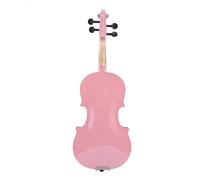 Professional Violin 1/8 Splint Acoustic Violin Basswood Body Back Side Plate Maple Head Bright Fiddle Exerciser Set (Color : Pink)