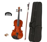 Professional Violin 1/8 Splint Acoustic Violin Basswood Body Back Side Plate Maple Head Bright Fiddle Exerciser Set (Color : Light Brown)