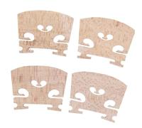 Professional Violin Accessories 4pcs Acoustic Violin Bridges Handmade Maple Wood Bridges Replacement For 4/4 Size Musical Instrument Accessories