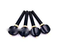 Professional Violin Accessories 4pcs Professional 4/4.3/4.1/2.1/4 Violin Tuning Pegs,natural Jujube Wood/ebony/rosewood Parts Accessories Fittings (Color : Bk, Size : 1/4)