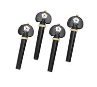 Professional Violin Accessories 4pcs Violin Tuning Pegs Carved Ebony Pegs Tuners Knobs Open Hole String Instrument Accessories
