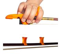 Professional violin accessories SET Violin/Viola Bow Stopper Grip Bow Pose Orthoses Fiddler Accessory Training Tool Easy Use Quick Installation(Orange)