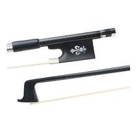 professional violin bow 4/4 Violin Bow Carbon Fiber Bow Round Stick Silver Wire Winding Ebony Frog WITH/Fleur-de-lis Inlay Bow