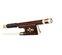 professional violin bow Serpentine Wood Violin Bow With Serpentine Wood Fleur-de-lis Decoration Gilded Violin Bow Natural Bow Hair