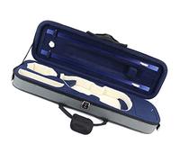 Professional Violin Case Black Gray & Blue Stitching Canvas Rectangle Violin Case Large Storage Space With Hygrometer And Straps violin case (Color : 1/4)