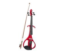 Professional Violin Electric Violin 4/4 Wood Violin Carrying Case Audio Cable Bow Violinist Strings KIT For Beginner Student Learner (Color : Red)