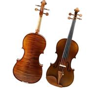 Professional Violin Matte Maple Acoustic Violin Beginner Student Violino Craft Stripes Brazilwood Bow Musical Instruments With Case (Color : 1/2)