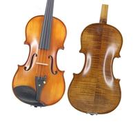Professional Violin Natural Flamed Maple Violin Full Size Hand-craft Violin Stringed Musical Instrument Ebony Fitted Case Bow (Color : 1/8)