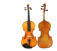 Professional Violin Natural Grain Professional Grade Solid Wood Graded Adult Beginner Handmade Violin Antique Gold (Color : 3/4)