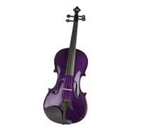 Professional Violin Purple Violin Beginner Solid Wood Violin 4/4, 3/4, 1/2, 1/4 (Color : 3/4)