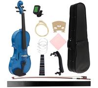 Professional Violins Blue Violin With Maple Top For Beginners Comes With Case Bow Strings Shoulder Rest And Other Accessories(4-4 violin set 2)