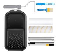 Professional Wall Applicator, High Capacity Coating Kit, 9.00x1.50 Inch Roller Sleeve with Deep Tray, Dense Fabric Painting Layer, Shield Sturdy Renovation Tool for Painting Walls Trims