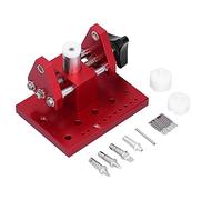 Professional Watch Back Remover, Aluminum Alloy Watches Back Removing Tool, Red Watch Back Case Cover Opener with Non Slip Bracket and Ergonomic Handle, Includes 12 Pins and 4 Warp