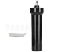 Professional Watch Crystal Removing Air Pump, Watch Glass Air Pump Tool for Watchmakers, Compact Black Handle Design with 5 Nozzles and Button Opener for Home or Workshop