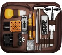 Professional Watch Repair Tool Kit,150 Piece Set with Carrying Case, Battery Replacement Kit and Watch Link Removal Kit, Watch Back Removal Tool, Spring Bar Tool Set for Gift (Brown)