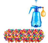 Professional Water Balloon Filling System - 1 Pumps + 1000 Balloons, Quick Inflation Station for Summer Parties, Backyard & Beach Water Games, Assorted Colors