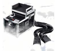 Professional Water Based Fog Machine, 3000W High Power with Touchscreen/DMX/Remote Control, Includes Movable Flight Case & Tube, Ideal for Stage Events, Parties, and Special Occasions