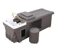 Professional Water Circulation Massage Shampoo Bed for Beauty Salon, Intelligent Flat-Laying Thai Massage with Stools