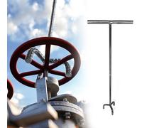 Professional Water Meter Key Shut Off Tool - 6 Ft Valve Wheel Wrench with Claw Pliers for Industrial Shower Riser & Drain Pipe Valve Operation (2.6ft/80cm)