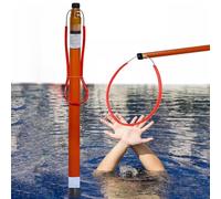 Professional Water Rescue Pole, 1.2m - 4.5m Portable Retractable Pool Life-Saving Pole, Load Capacity 120KG, with Night Luminous & Reflective Design, for Swimming Pool, Lake, Sea, River
