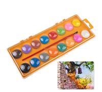 Professional Watercolor Paint Set - 16 Colors With Paintbrush | Doodling Kit | Educational Art Drawing Supply System, Beginner Friendly Creative Arrangement For Kids Young Artists Use