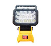 Professional Waterproof 18V Battery Powered LED Flood Light with Double USB Port for Camping Emergencies and Outdoor Job Cordless Work Light