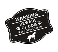 Professional Waterproof Beware of Dog Sign Aluminum Weather Resistant Security Warning Plaques for Garden Fence Door Aluminum Dog Warning Sign