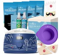 Professional Waxing Kit for Women & Men - 4 Bags Wax Beads, 30 Applicator Sticks, Pre & Post Wax Oil - Wax Kit for Painless Hair Removal for Full Body - Salon-Quality at Home