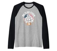 Professional Welder Humor with Distressed Flag Graphic Raglan Baseball Tee